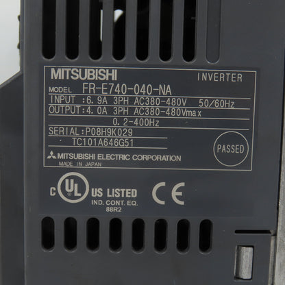Mitsubishi FR-E740-040-NA E700 1.5kW 2HP VFD Inverter Drive 380-480V 3PH 4.0A