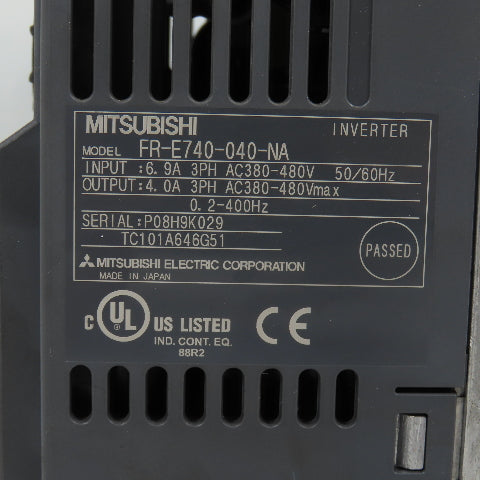Mitsubishi FR-E740-040-NA E700 1.5kW 2HP VFD Inverter Drive 380-480V 3PH 4.0A