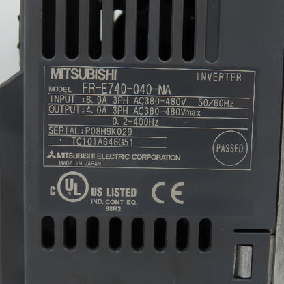 Mitsubishi FR-E740-040-NA E700 1.5kW 2HP VFD Inverter Drive 380-480V 3PH 4.0A