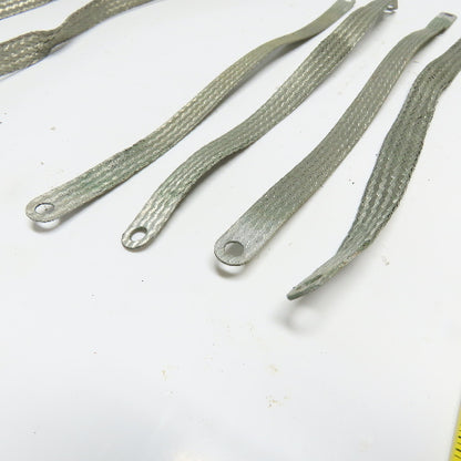 Braided Tin Coated Copper Grounding Strap (4) 12"x1/2" (2) 24"x1/2" Lot Of 6
