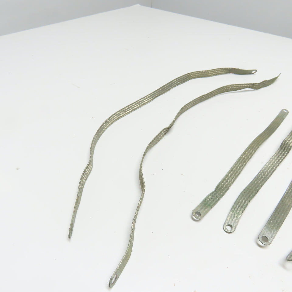 Braided Tin Coated Copper Grounding Strap (4) 12"x1/2" (2) 24"x1/2" Lot Of 6