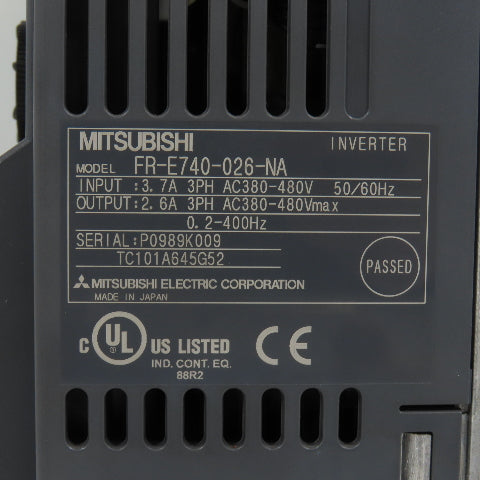 Mitsubishi FR-E740-026-NA E700 0.75kW 1HP VFD Inverter Drive 380-480V 3PH 2.6A