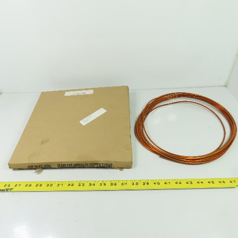 G8471200 Seamless Annealed Copper Tubing 0.1563" O.D. x 0.032" I.D. x 25'
