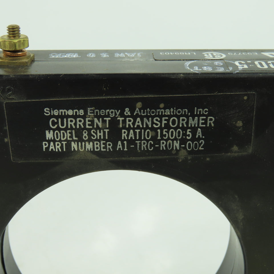 Siemens A1-TRC-R0N-002 Model 8SHT Current Transformer 1500:5 Ratio