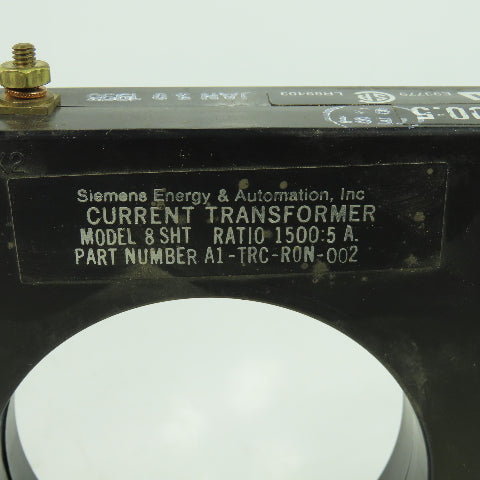 Siemens A1-TRC-R0N-002 Model 8SHT Current Transformer 1500:5 Ratio