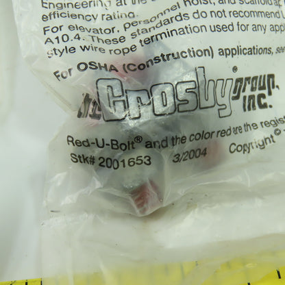 Crosby Clips G-450 Red-U-Bolt 1/4" Wire Rope Cable Clip Lot Of 7