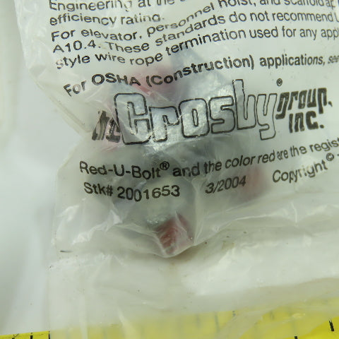 Crosby Clips G-450 Red-U-Bolt 1/4" Wire Rope Cable Clip Lot Of 7