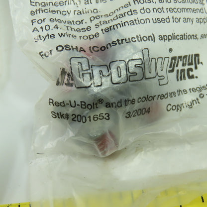 Crosby Clips G-450 Red-U-Bolt 1/4" Wire Rope Cable Clip Lot Of 7