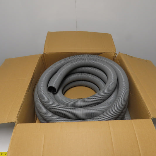 Flexaust 6420008050 50' Long 2" ID FLX Plus Gry Material Handling Duct Hose