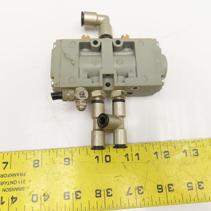 Rexroth 0 820 230 002 Air Piloted 5/2 Way Pneumatic Valve Spring Return 143PSI