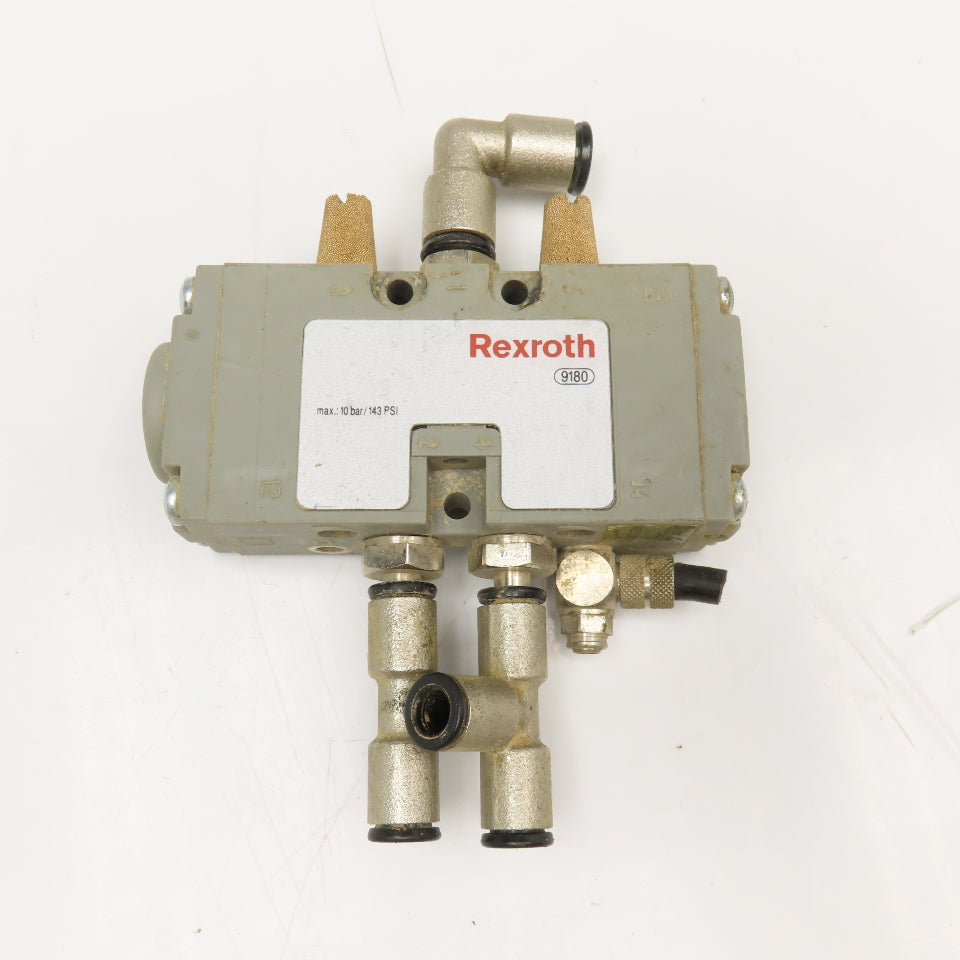 Rexroth 0 820 230 002 Air Piloted 5/2 Way Pneumatic Valve Spring Return 143PSI