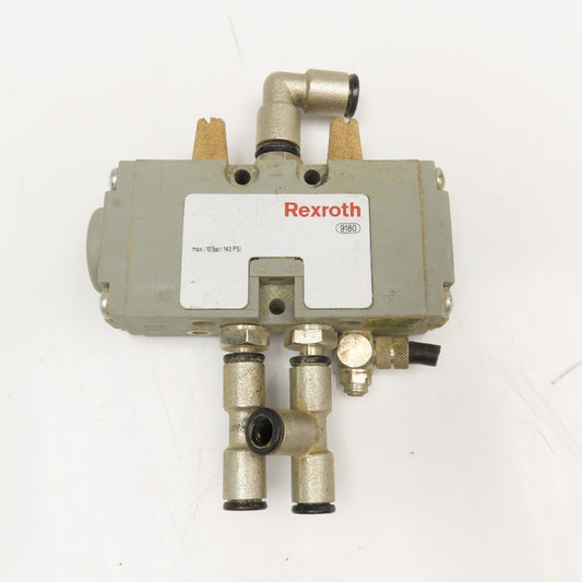 Rexroth 0 820 230 002 Air Piloted 5/2 Way Pneumatic Valve Spring Return 143PSI