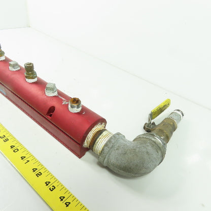 Burger & Brown Smart Flow Aluminum 8-Port Manifold 3/8"NPT Ports 1"NPT In/Out