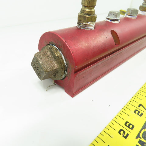 Burger & Brown Smart Flow Aluminum 8-Port Manifold 3/8"NPT Ports 1"NPT In/Out