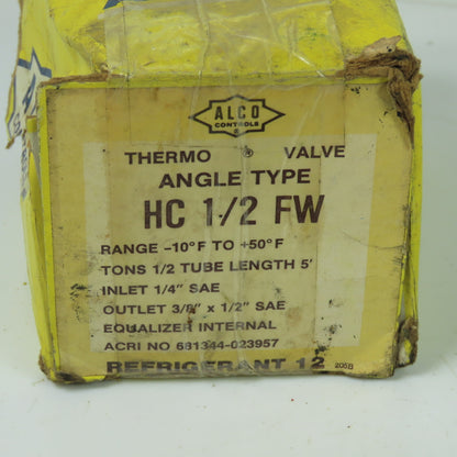 Alco HC 1/2 FW Thermo Valve Range -10°C To + 50°F 1/4" Inlet 3/8" x 1/2" Outlet