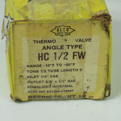Alco HC 1/2 FW Thermo Valve Range -10°C To + 50°F 1/4" Inlet 3/8" x 1/2" Outlet