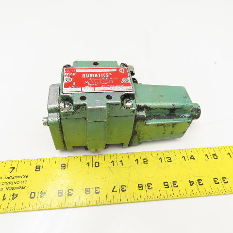 Numatics 12SAD421CA15B Pneumatic Directional Valve Body 5/2 Position 120V Coil