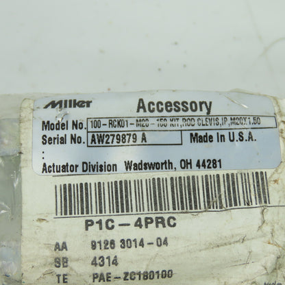 Miller 100-RCK01-M20 Rod Clevis End Kit Lot Of 2
