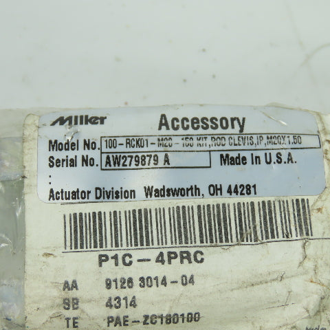 Miller 100-RCK01-M20 Rod Clevis End Kit Lot Of 2