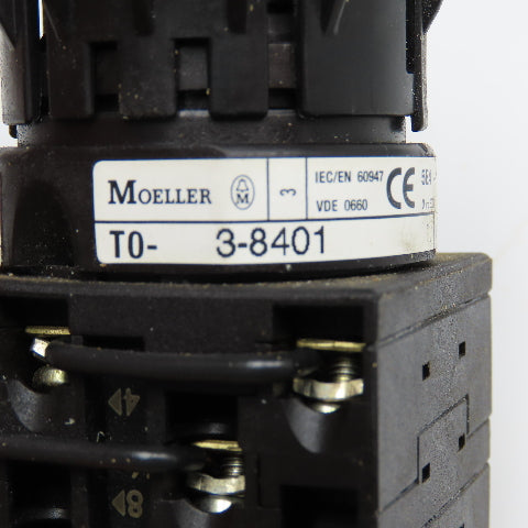 Moeller T0-3-8401 500V 3 Position Selector Switch 3Ph 10Hp