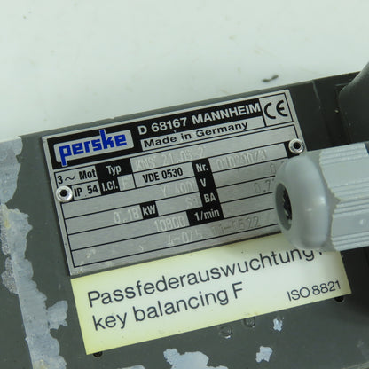 Perske KNS 21.05-2 0.18kW Spindle Motor 10,800RPM Y 400V 3PH 0.5A 200HZ