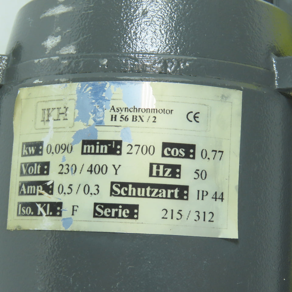 IKH H 56 BX/2 0.090kW AC Electric Motor 2700RPM Y 230/400V 50HZ 8mm Shaft
