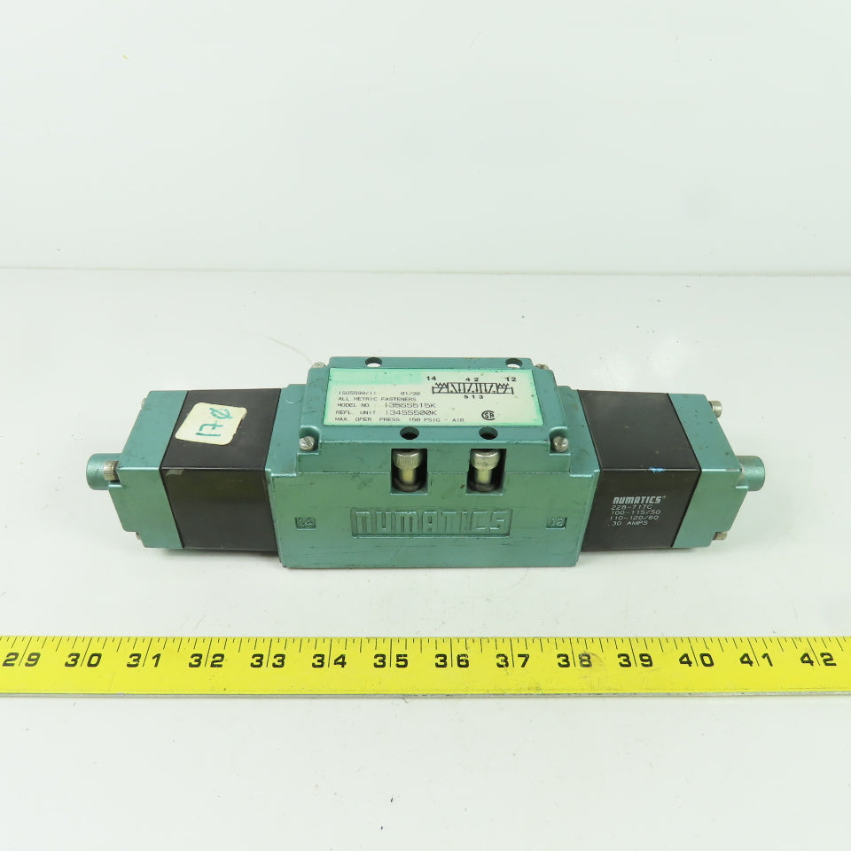 Numatics I35SS515K Pneumatic Solenoid Valve 150PSI 120V Coil I35SS515K Rep.