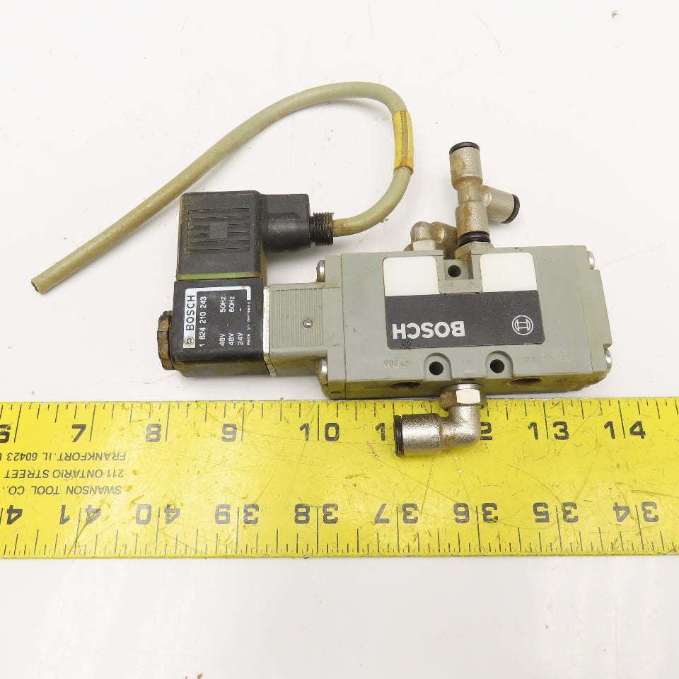 Bosch 0 820 022 998 Pneumatic Solenoid Valve 5/2 Way 48V 50/60Hz Coil