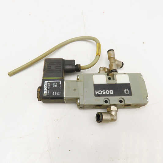 Bosch 0 820 022 998 Pneumatic Solenoid Valve 5/2 Way 48V 50/60Hz Coil