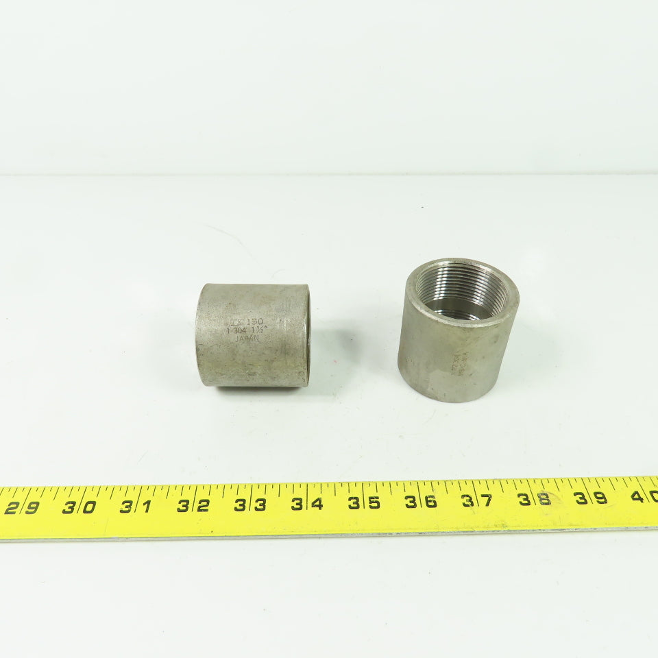 Galvanized Pipe Coupling 304 1-1/2" Lot Of 2
