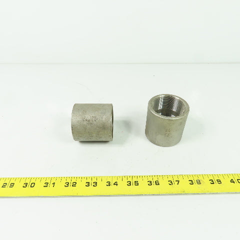 Galvanized Pipe Coupling 304 1-1/2" Lot Of 2