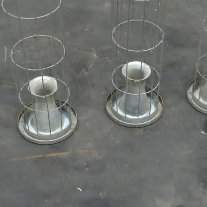 Menardi 72" L x 6" Steel Dust Filter Bag Cage Lot Of 4