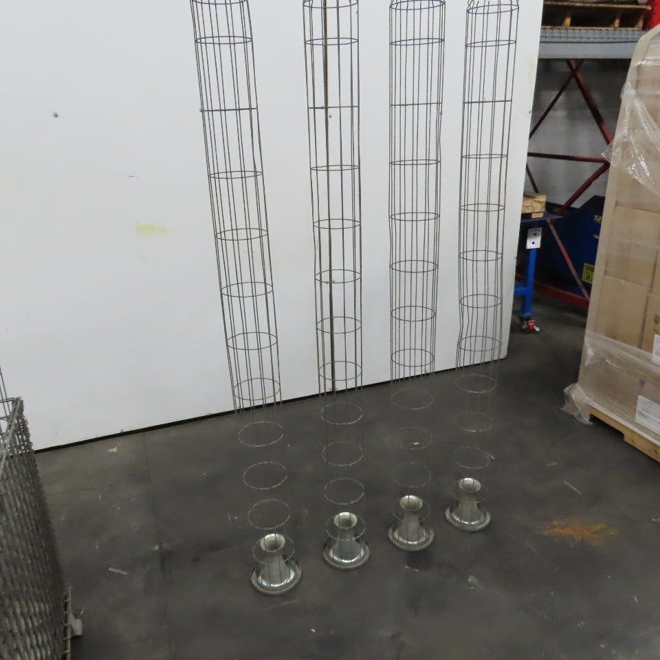 Menardi 72" L x 6" Steel Dust Filter Bag Cage Lot Of 4