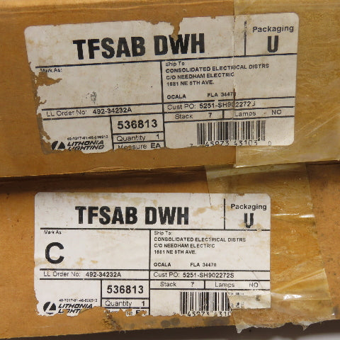 Lithonia Lighting TFSAB DWH Flood Light Steel Mounting Brackets 536813 Lot Of 2