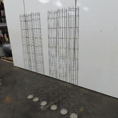 72" L x 6" Steel Dust Filter Bag Cage Lot Of 6