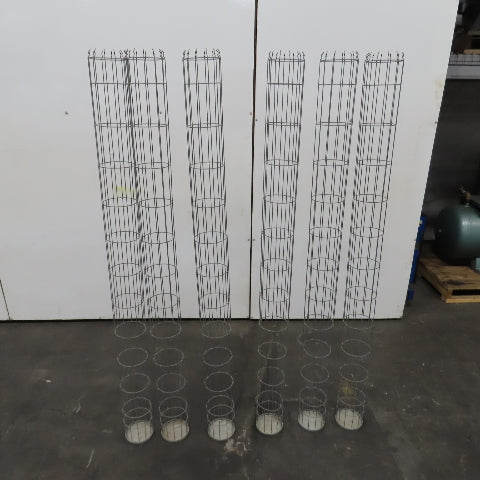 72" L x 6" Steel Dust Filter Bag Cage Lot Of 6