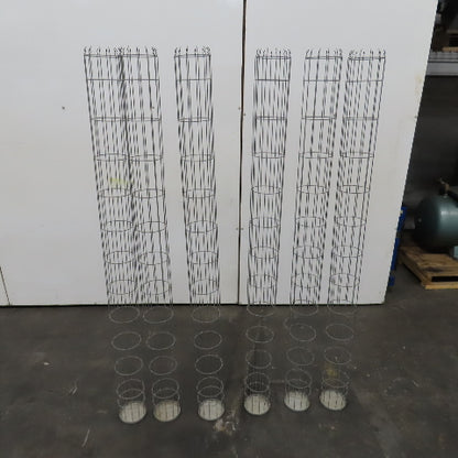 72" L x 6" Steel Dust Filter Bag Cage Lot Of 6