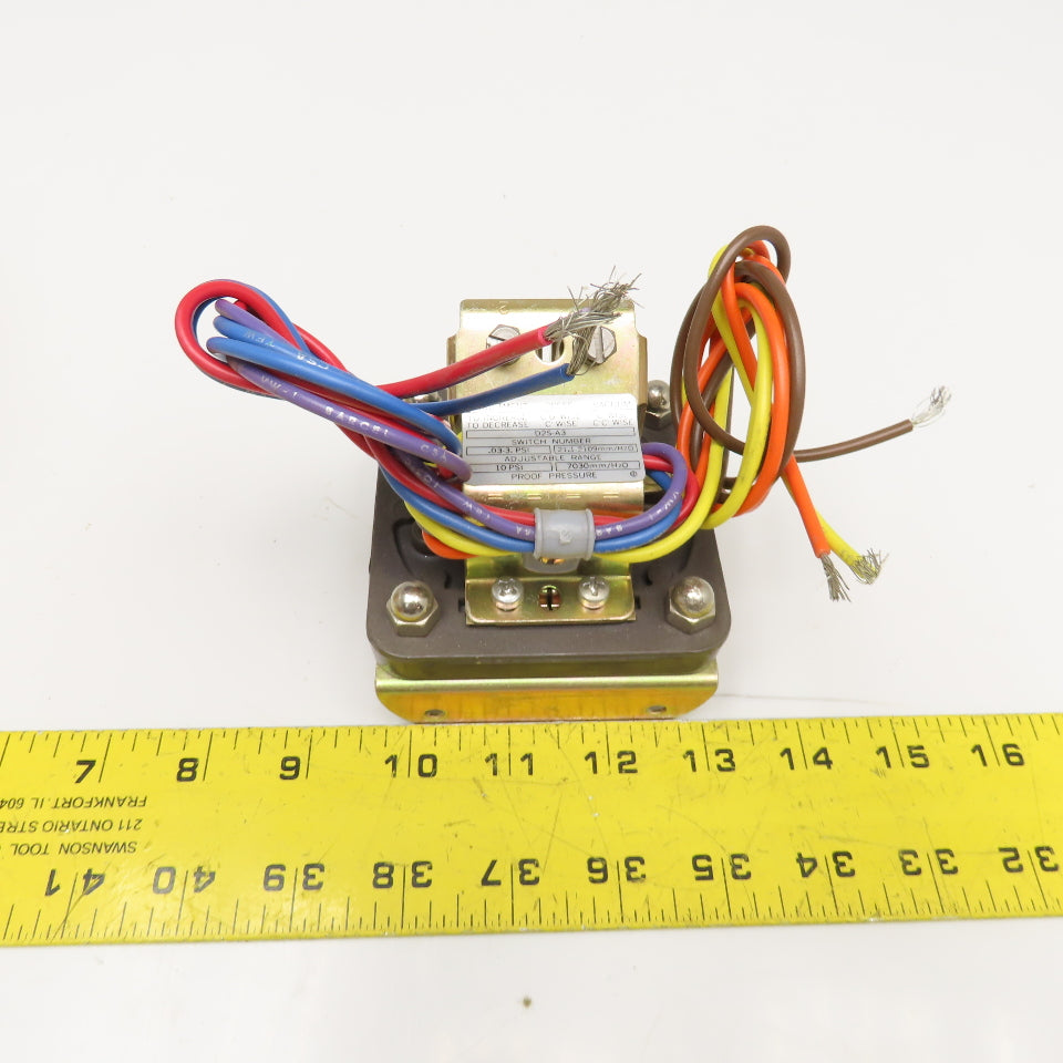 Barksdale D2S-A3 480V Max Pressure Switch 60Hz .03-.3PSI
