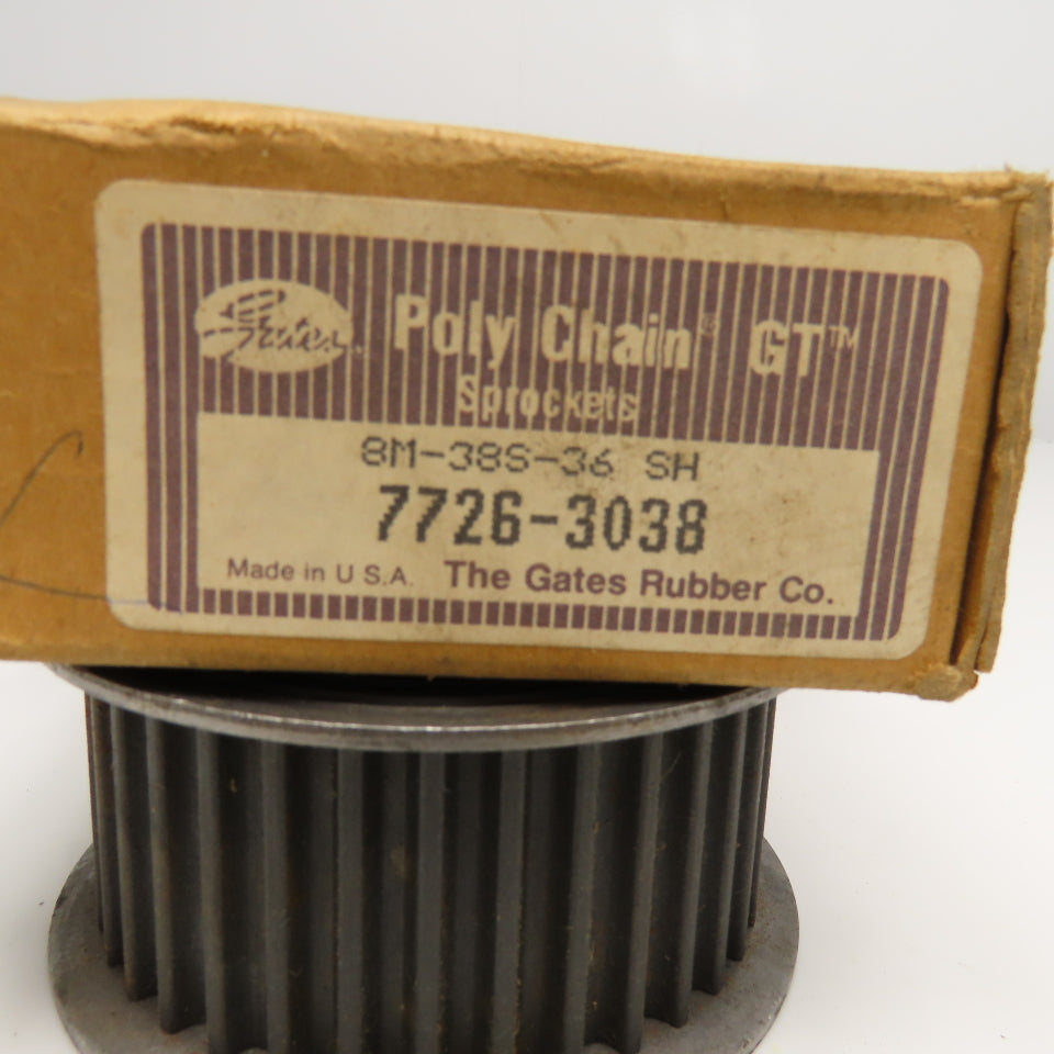 Gates 8M-38S-36 Poly Chain Timing Belt Sprocket 3.81" Diam. 38 Groove
