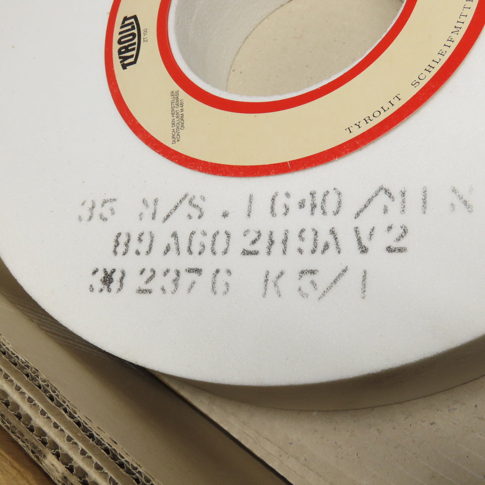 Tyrolit 38237600501 Grinding Wheel 16" x 3" 1640RPM 5" Arbor 89A 602 H 9A V 2