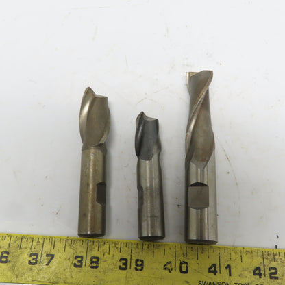 2 Flute HS End Mill (2) 3/4" & (1) 13-16" Sharp Lot of 3