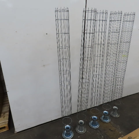 Menardi 72" L x 6" Steel Dust Filter Bag Cage Lot Of 5