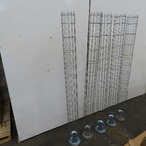 Menardi 72" L x 6" Steel Dust Filter Bag Cage Lot Of 5