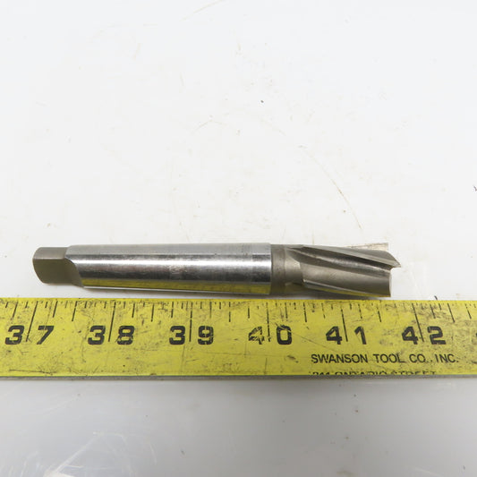 4 Flute HS End Mill W/#2 Morse Taper 1-1/4" LOC Sharp