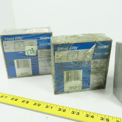 Thomas & Betts LT11 Steel City Two Gang Outlet Box (3) 1/2" Hubs Lot Of 4