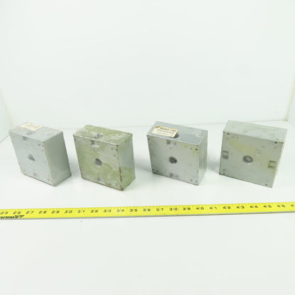 Thomas & Betts LT11 Steel City Two Gang Outlet Box (3) 1/2" Hubs Lot Of 4