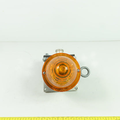 Electro-Matic EMCP31AL1SDX1D05 Amber Flashing Light W/Bracket 5-Pin Voltage Unkn