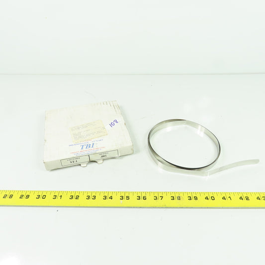 TBI ST-1 Stainless Steel Thickness Gage 1/2" W x 10' Length 0.001" Thickness