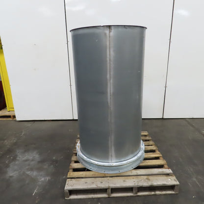 32" ID x 59" OAL Flanged Round Galvanized Steel Duct Pipe