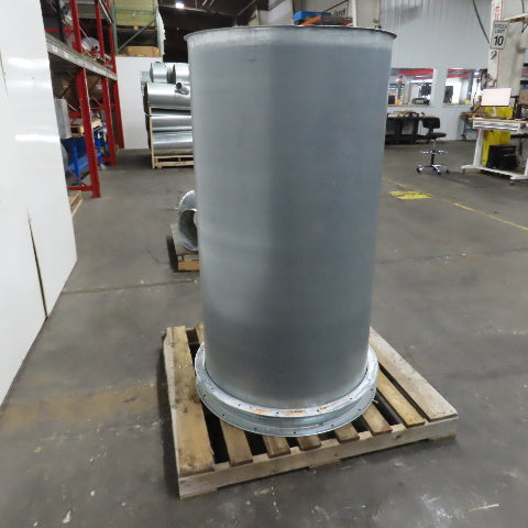 32" ID x 59" OAL Flanged Round Galvanized Steel Duct Pipe